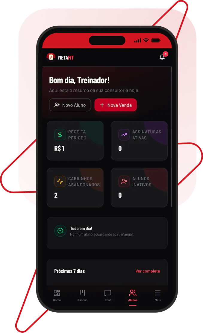 Planos alimentares no app